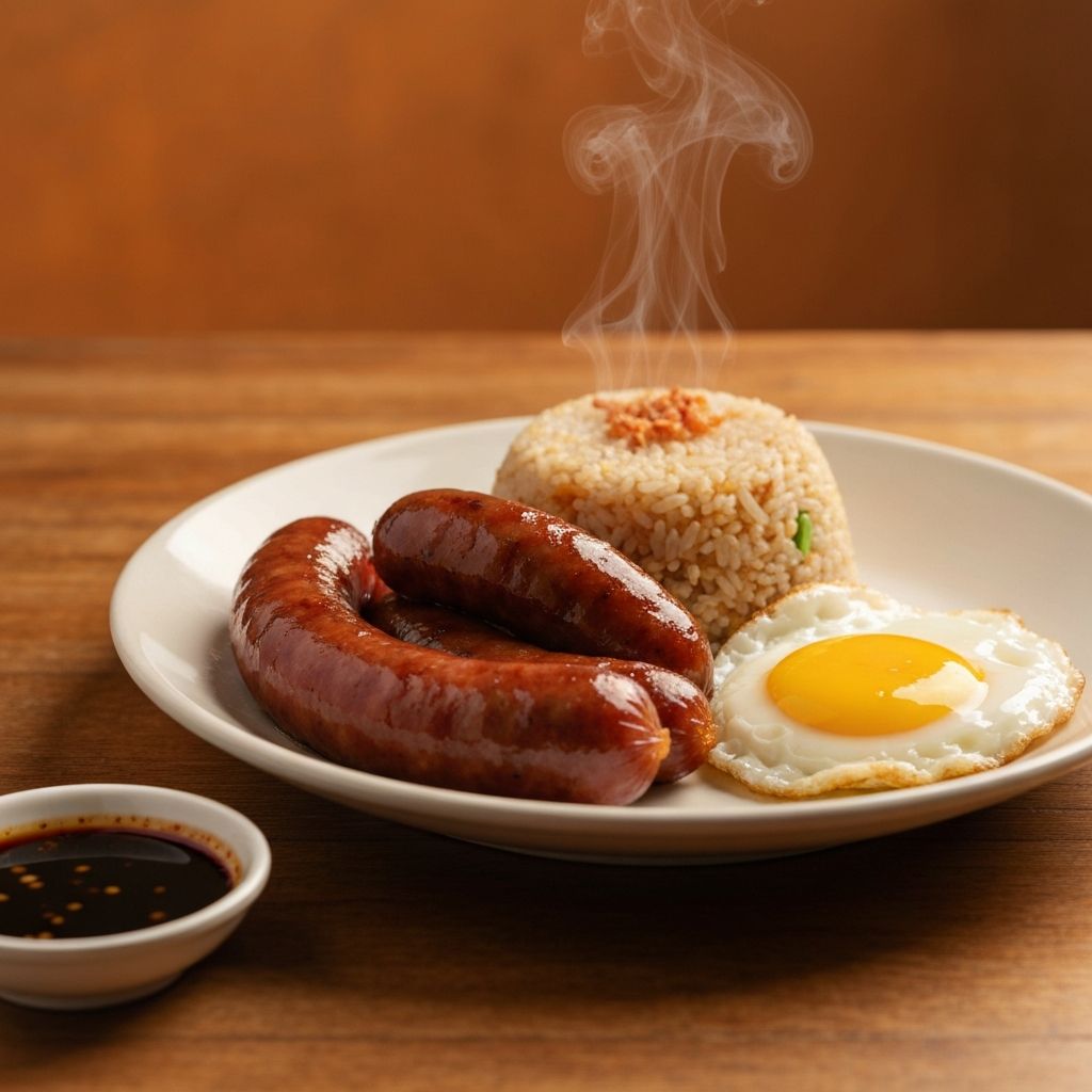 Longsilog - Filipino breakfast silog plate